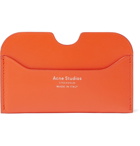 Acne Studios - Elmas Logo-Print Leather Cardholder - Orange