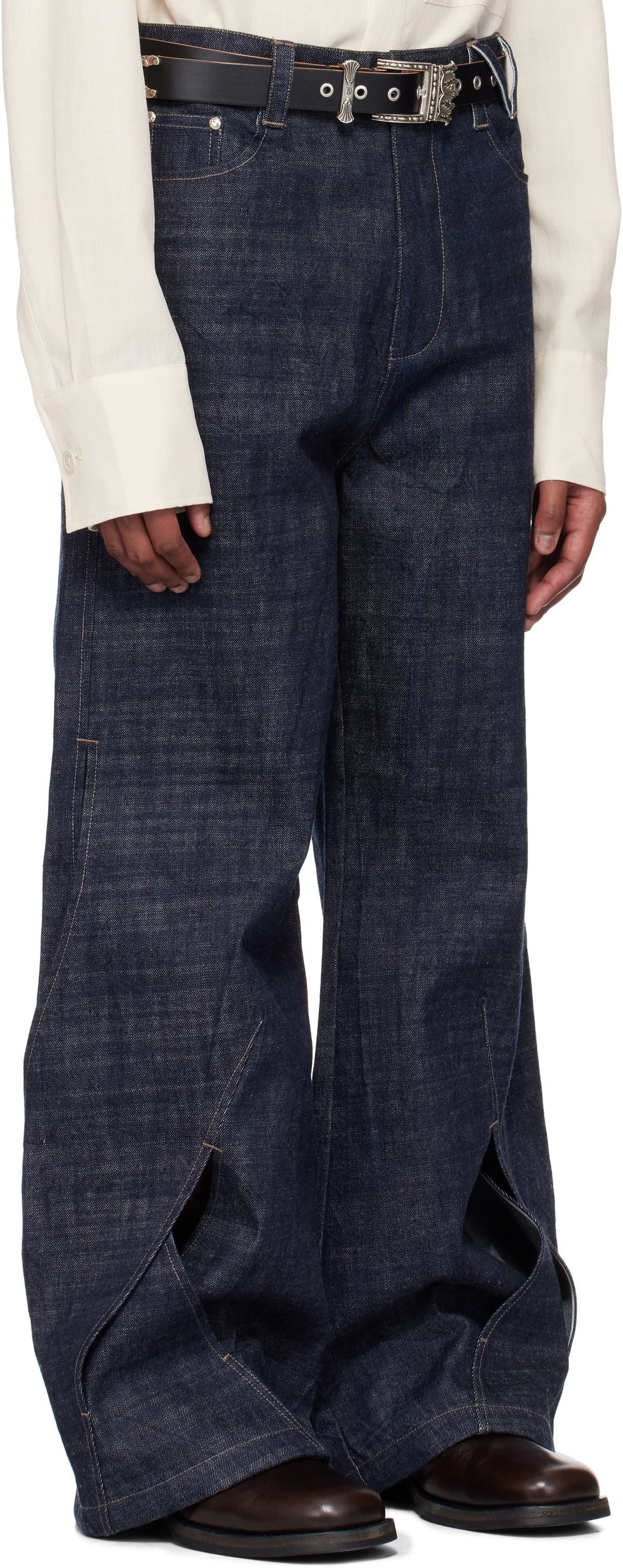 Nullus INTERTWINED STRUCTURE TROUSERS