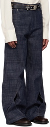 NULLUS Blue Intertwined Structure Selvedge Jeans
