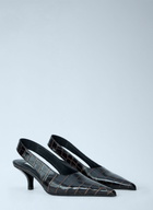 Toteme Classic Croco-Embossed Slingbacks