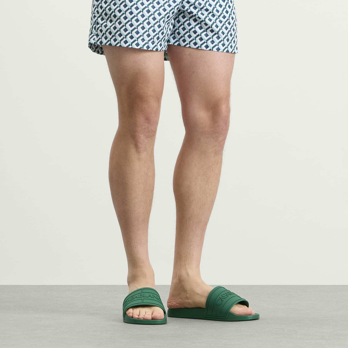 Casablanca Men's Pool Slider in Green