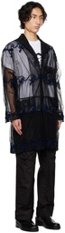 Simone Rocha Black Embroidered Coat