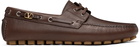 Valentino Garavani Brown Driver Fastaway Buffalo Loafers