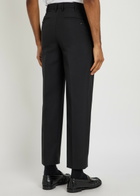 Vowels Tapered-leg Wool-blend Trousers Black