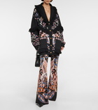 Etro - Floral high-rise flared wool pants