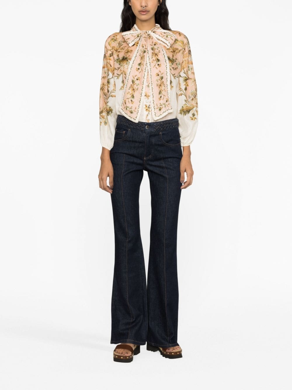 ZIMMERMANN - Floral Print Ramie Blouse Zimmermann