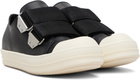 Rick Owens Black Temple Strap Low Sneakers