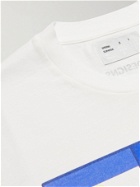 4SDESIGNS - Printed Appliquéd Cotton-Jersey T-Shirt - White