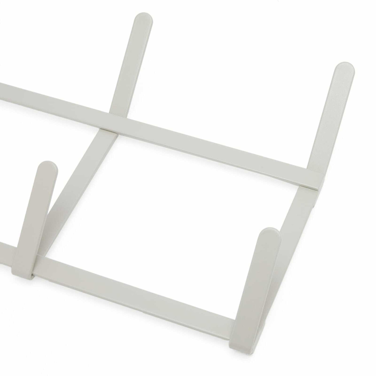 HAY Tape Coat Rack - Small in Metallic Grey 