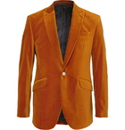 Favourbrook - Newport Slim-Fit Cotton-Blend Velvet Tuxedo Jacket - Orange