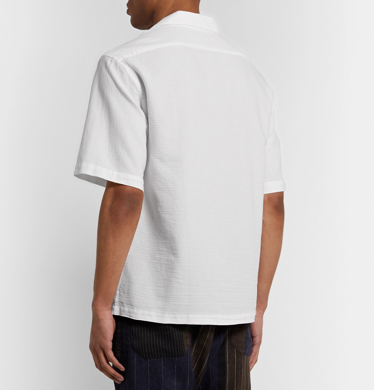 Barena - Camp-Collar Textured-Cotton Shirt - White Barena