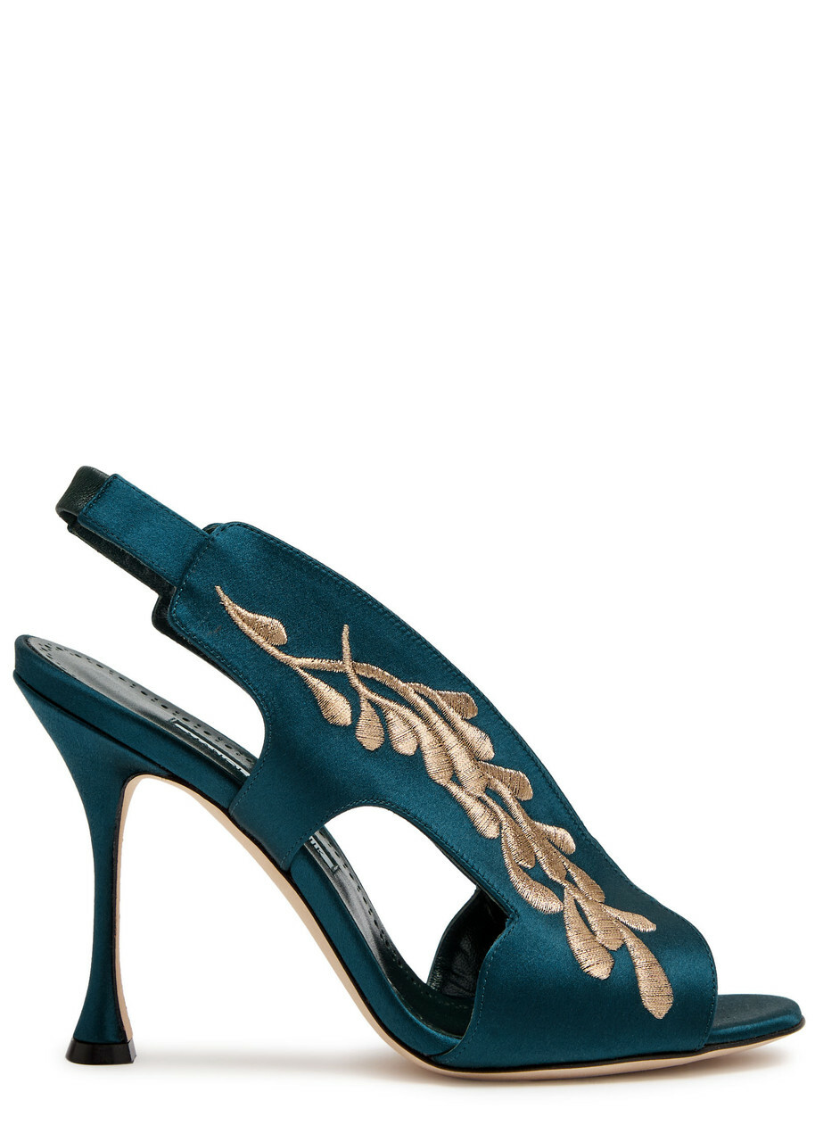 Manolo Blahnik Lollo 70 bow-detail leather sandals Manolo