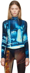 Jean Paul Gaultier Navy 'The Velvet Pigalle' Bodysuit