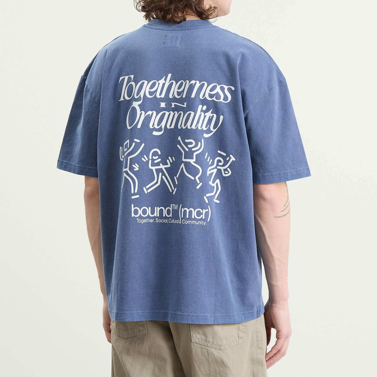 Bound Men's Dancing T-Shirt in Washed Light Navy