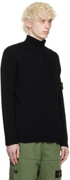 Stone Island Black Half-Zip Sweater