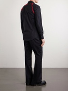 McQueen - Panelled Cotton Shirt - Black