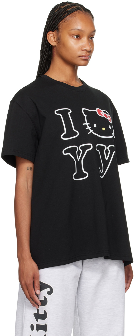 OPEN YY Black Printed T-Shirt OPEN YY