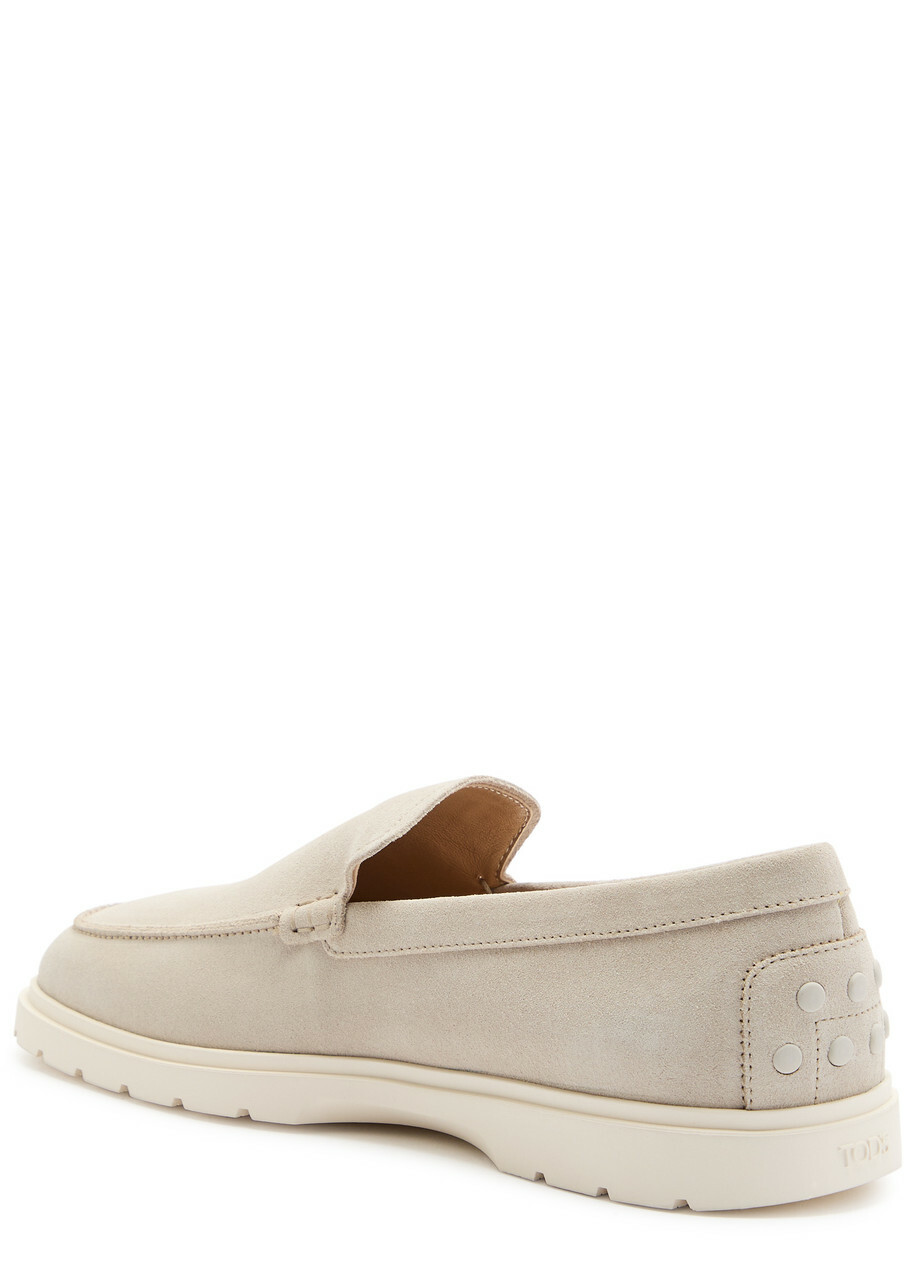 Tods Estivo Suede Loafers Grey