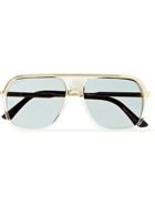 Gucci Eyewear - Aviator-Style Acetate and Gold-Tone Sunglasses