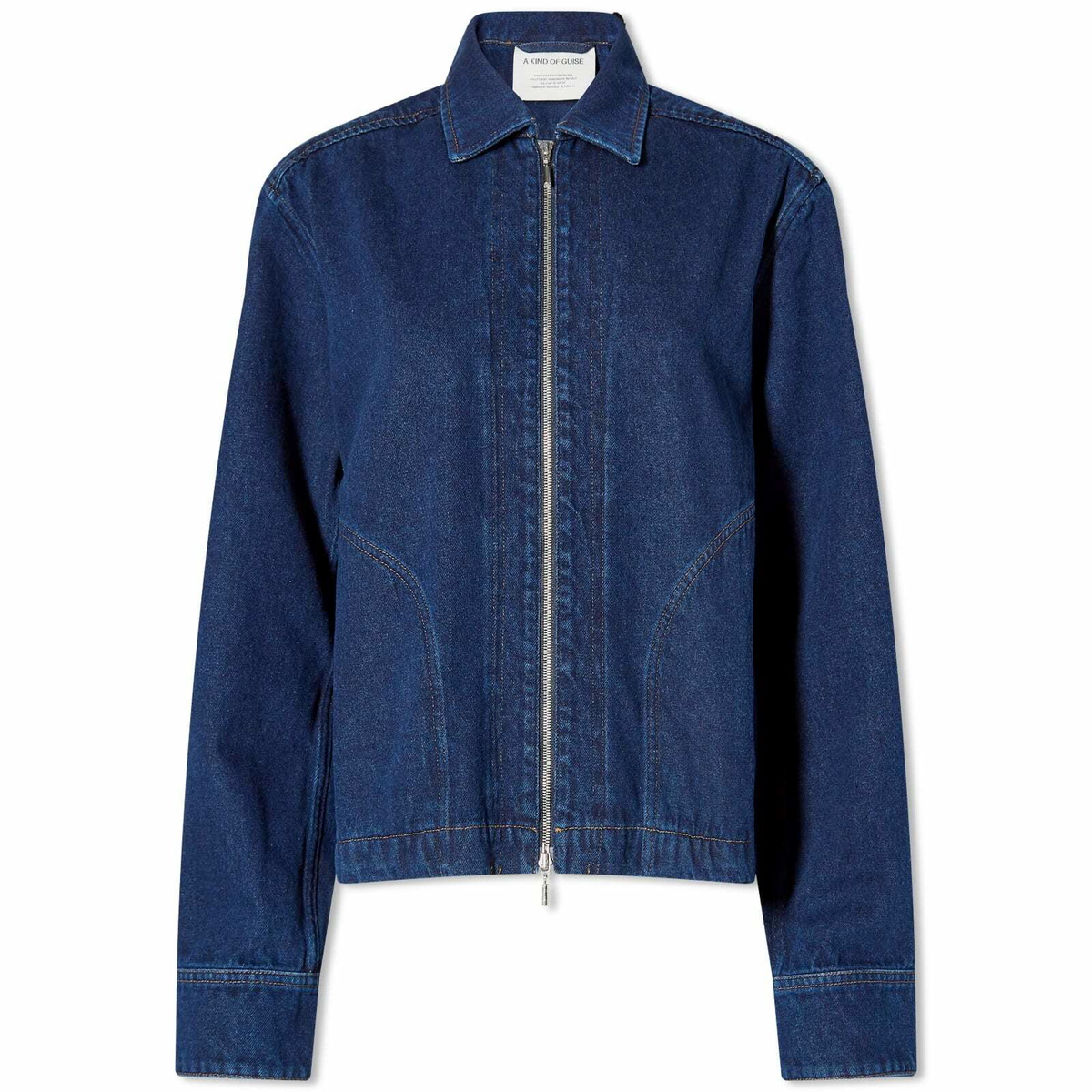 A Kind of Guise Women's Jasna Zip Jacket in Raw Riviera Denim