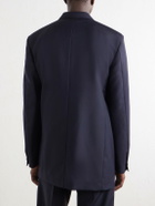 Jil Sander - Wool and Mohair-Blend Grain De Poudre Blazer - Blue