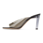 Wandler Black and Transparent Isa Heeled Sandals