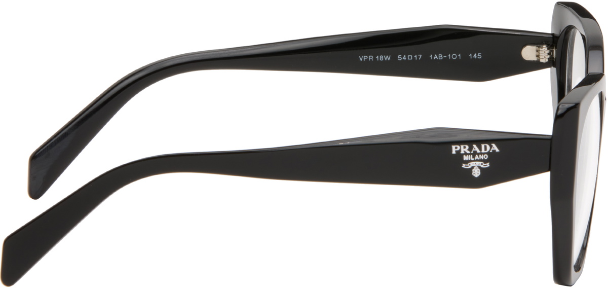 Prada Eyewear Black Cateye Glasses