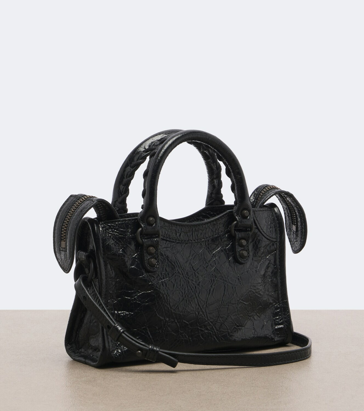 Balenciaga Le City Nano leather top-handle bag