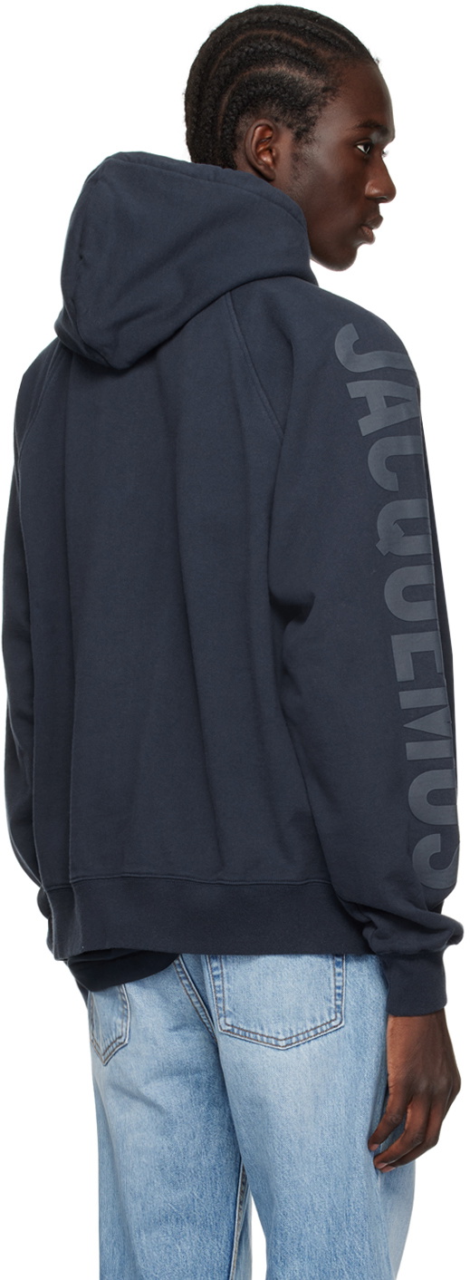 Jacquemus Navy 'Le Hoodie Typo' Hoodie Jacquemus