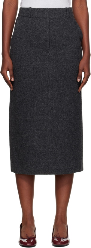 Photo: Nothing Written Gray Bany Wool Midi Skirt