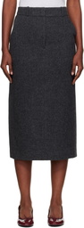 Nothing Written Gray Bany Wool Midi Skirt