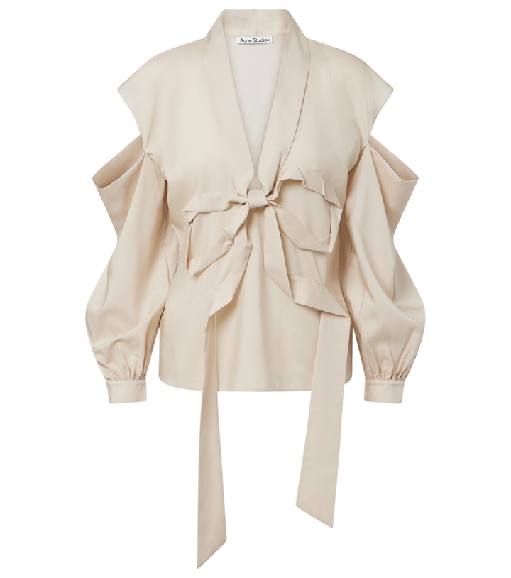 Photo: Acne Studios Bow-detail cutout blouse