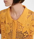 Simkhai Macks floral crochet cotton shirt