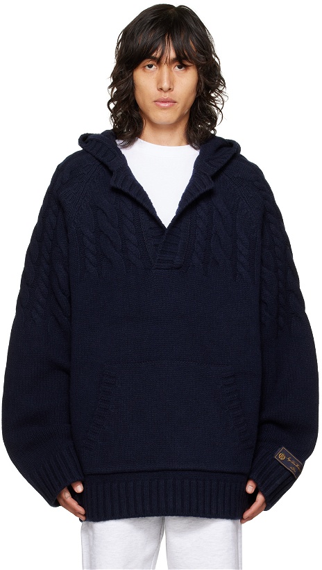 Photo: We11done Navy Chunky Sweater