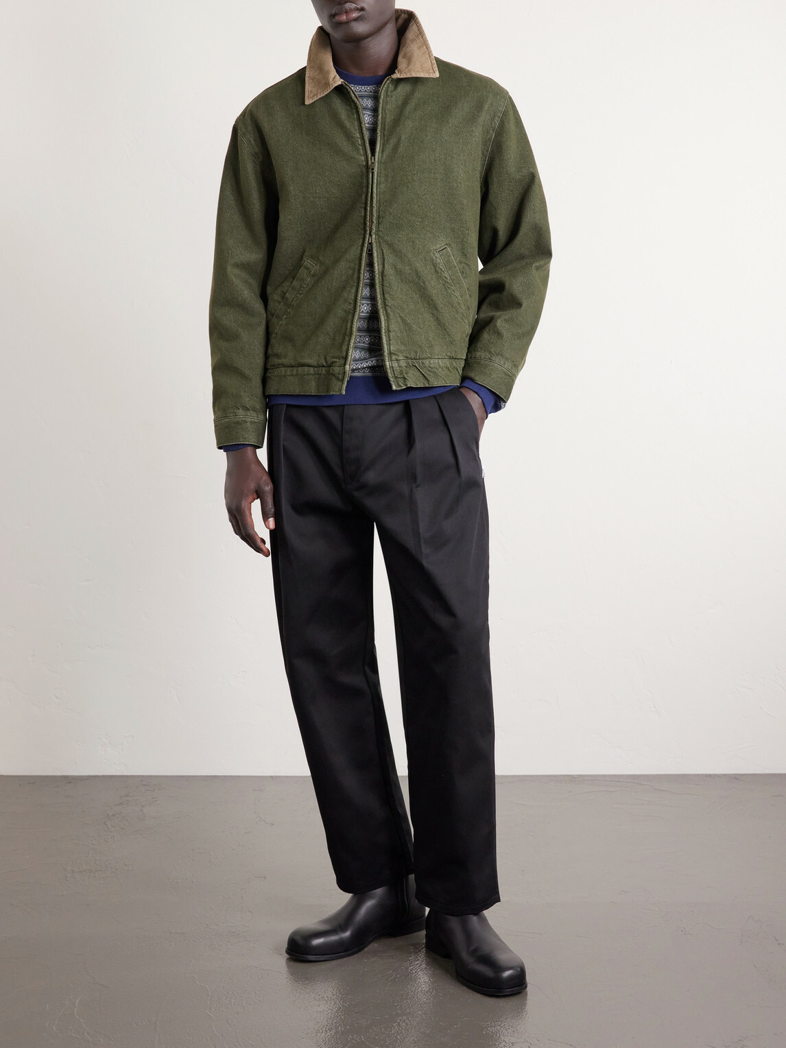 WTAPS - Straight-Leg Pleated Twill Trousers - Black