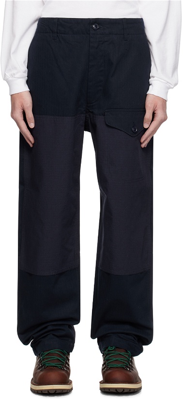 Photo: Engineered Garments Navy Field Cargo Pants