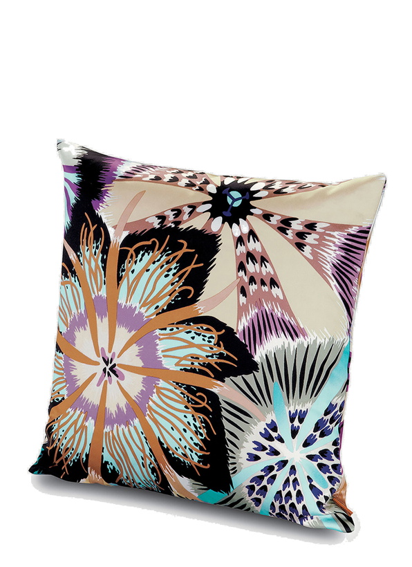 Photo: Passiflora Giant Print Small Cushion in Multicolour