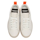Diesel White and Orange S-Clever Low Sneakers