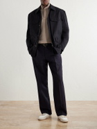 N.PEAL - Regent Cashmere and Silk-Blend Half Zip-Up Sweater - Brown
