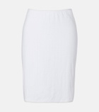 Leset Pointelle cotton midi skirt