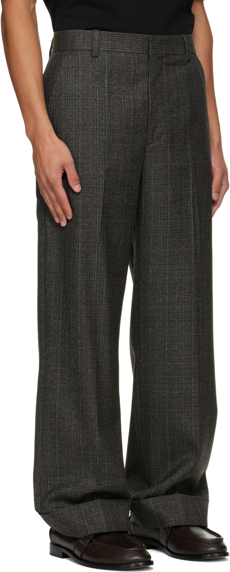 Solid Homme Brown Tweed Trousers