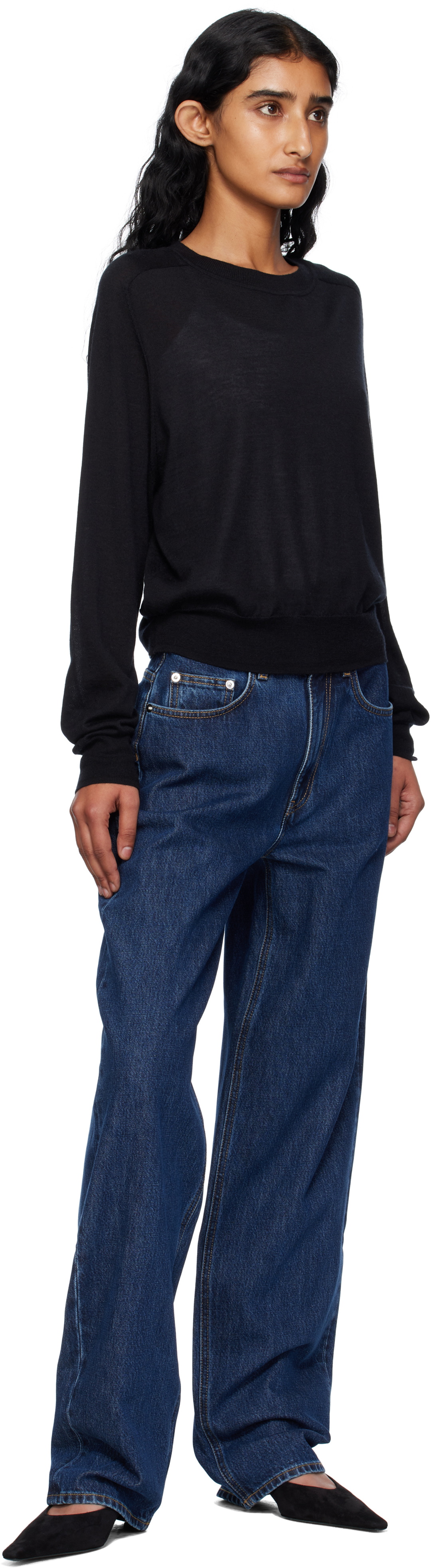 Loulou de Saison Blue Samur LDS Straight Leg Jeans