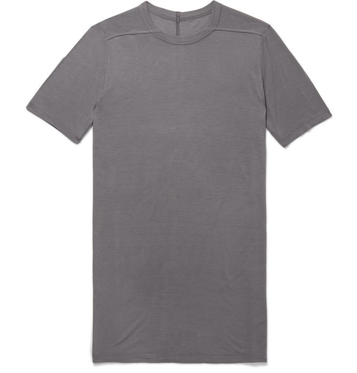 Photo: Rick Owens - Level Stretch-Jersey T-Shirt - Gray