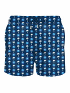 MC2 Saint Barth Man Light Fabric Swim Shorts With Napoli Logo Print | Ssc Napoli Special Edition