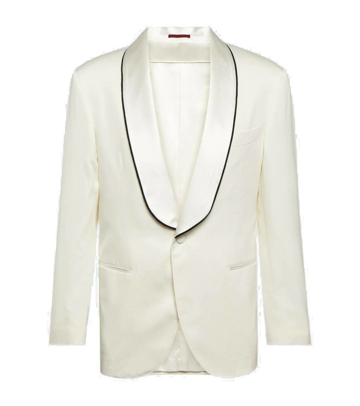 Photo: Brunello Cucinelli Silk satin tuxedo jacket