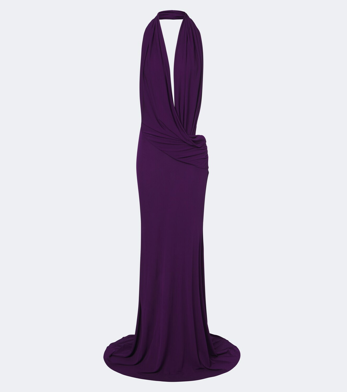 Alex Perry Draped halterneck jersey gown