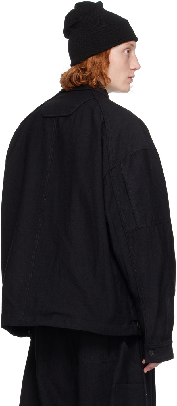 Juun.J Black Spread Collar Jacket