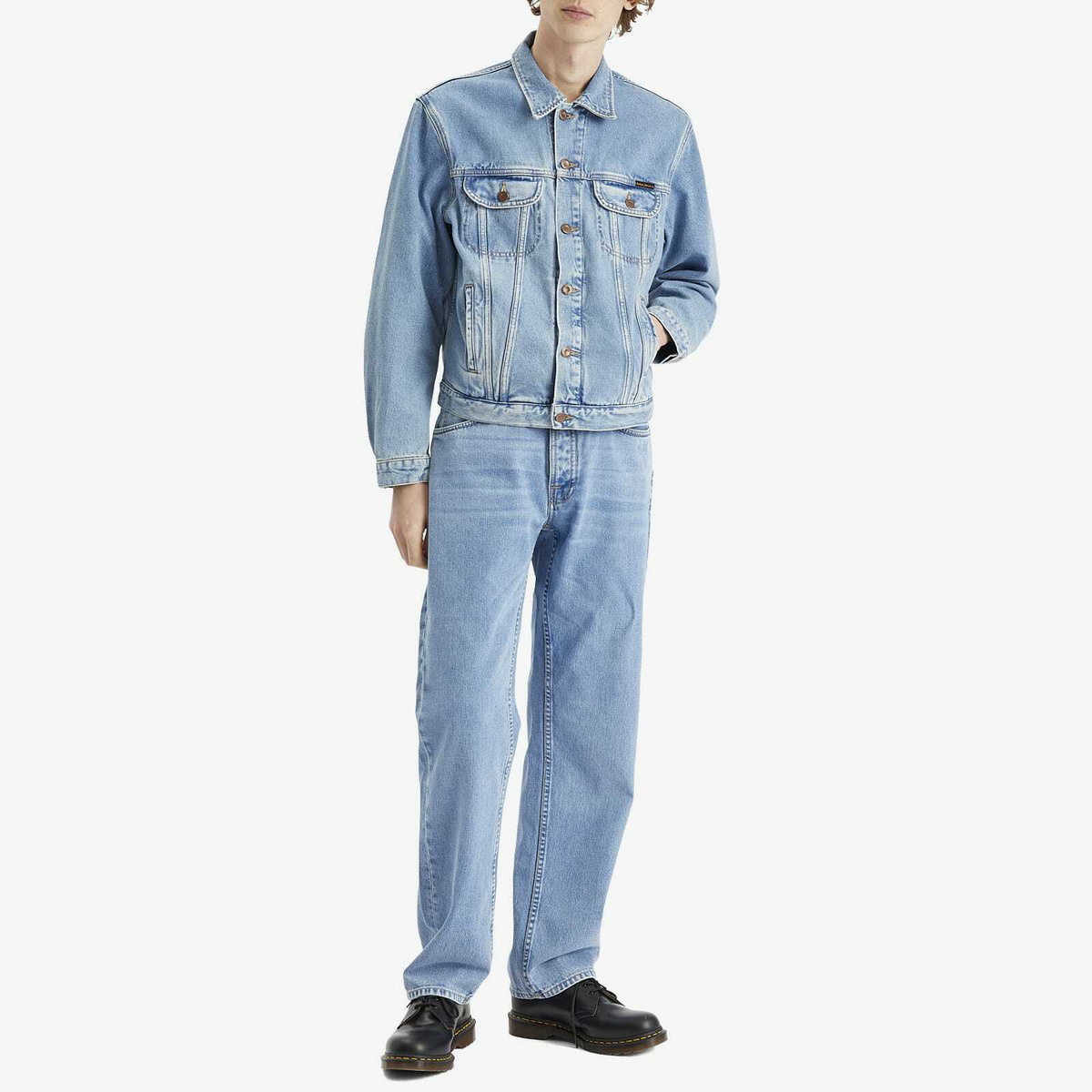 Nudie Jeans Co Men's Danny Denim Jacket in Light Blue