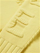 Bottega Veneta - Logo-Intarsia Chenille Sweater - Yellow