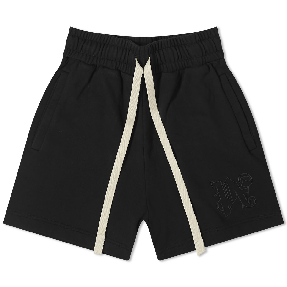 Palm Angels Women's Monogram Sweat Short in Black